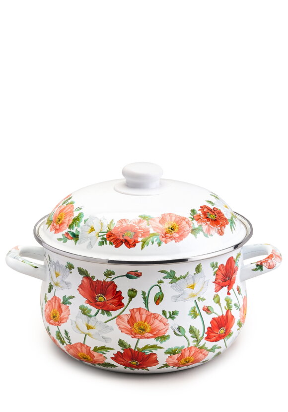 Кастрюля эмалированная с крышкой Маки шир.  580, рис. 9