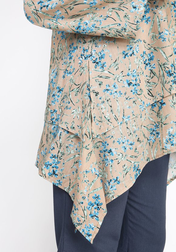 Туника с цветочным принтом Адель шир.  580, рис. 4
