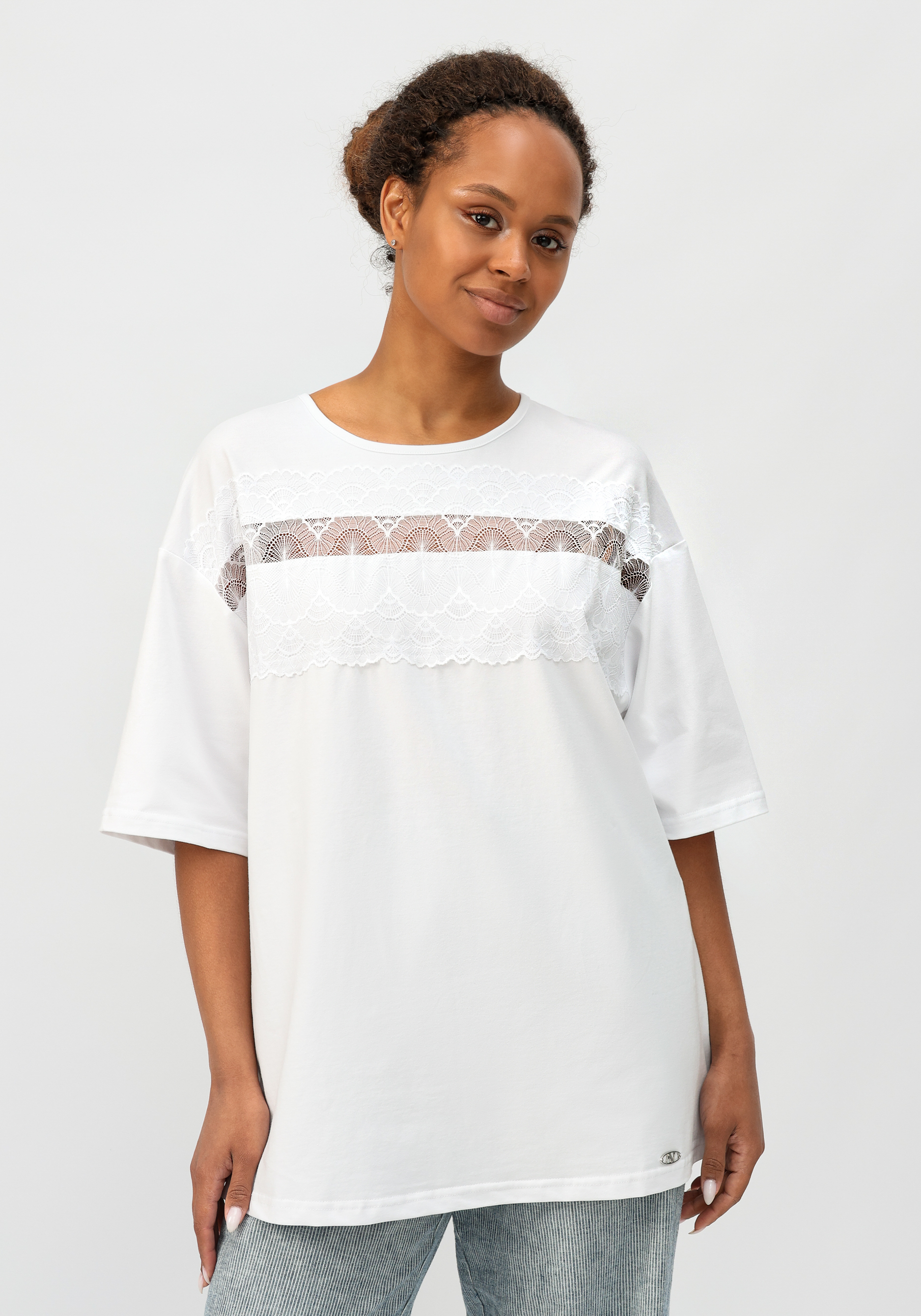 Блуза "Аглая" Averi, размер 56, цвет белый
