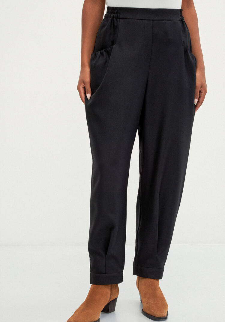 Брюки бананы со складками шир.  750, рис. 12