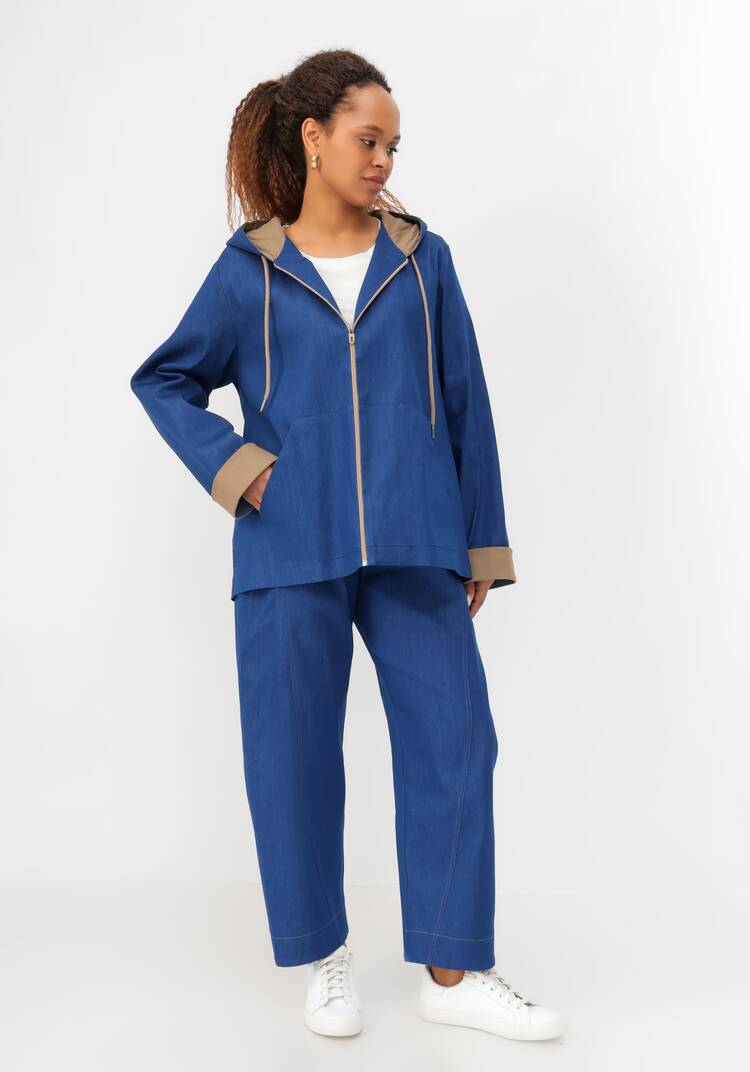 Куртка джинсовая на молнии с капюшоном шир.  750, рис. 8