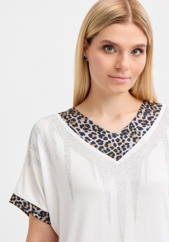 Блуза с леопардовым вырезом шир.  580, рис. 5