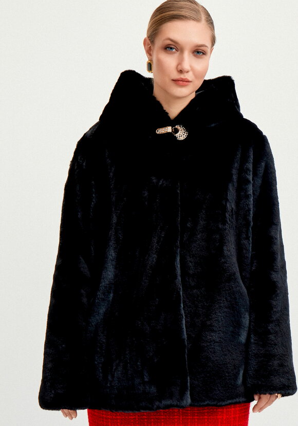 Шуба из эко меха Мишель шир.  580, рис. 4
