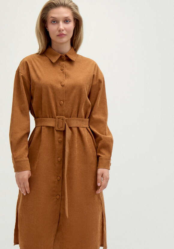 Платье-рубашка с отложным воротом шир.  580, рис. 13