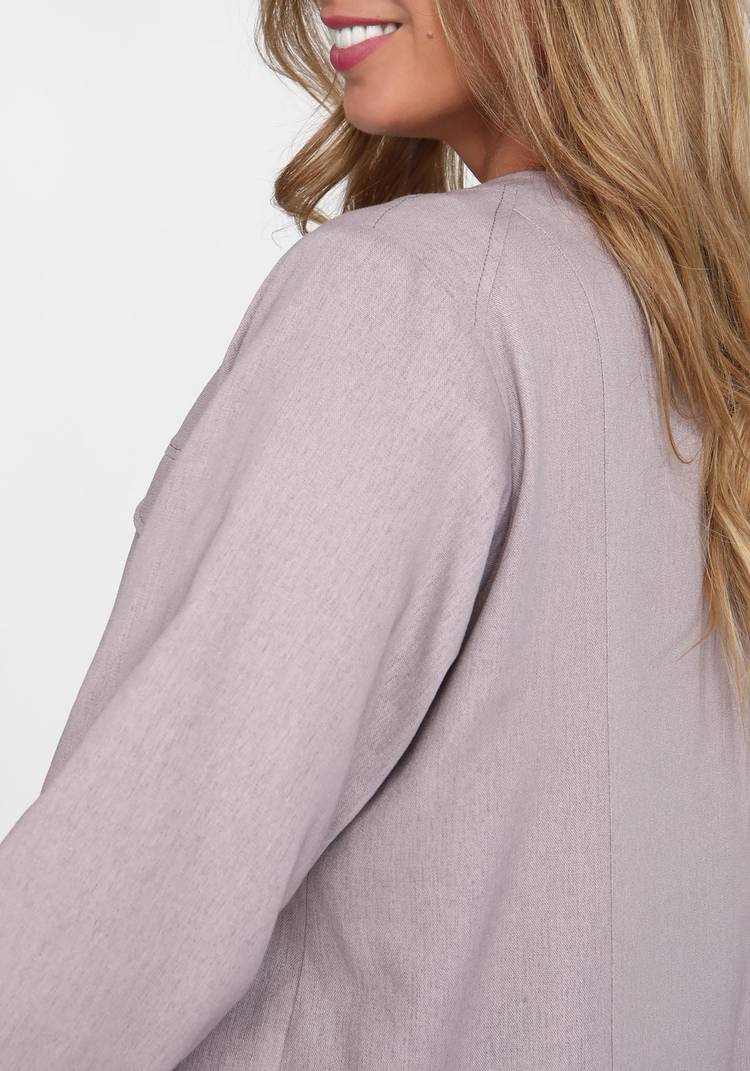 Жакет в стиле сафари на пуговицах шир.  750, рис. 6