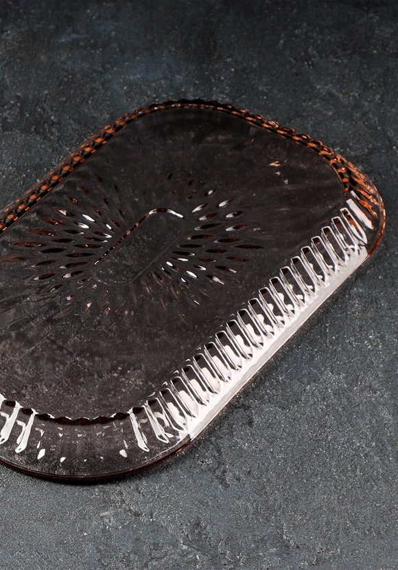 Блюдо Розовое стекло шир.  580, рис. 2