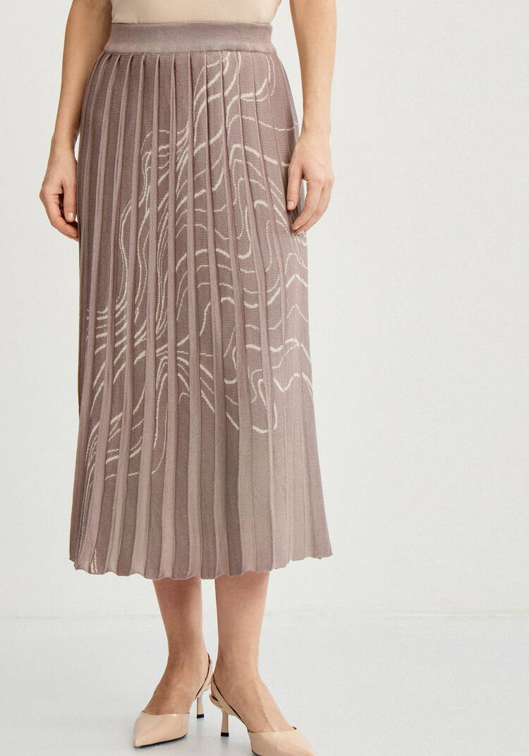 Юбка плиссе с абстрактным рисунком шир.  750, рис. 20