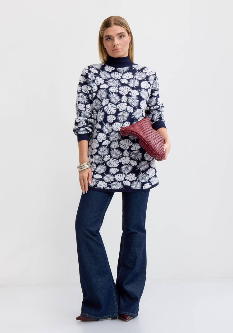 Туника пушистая с принтом шир.  750, рис. 31