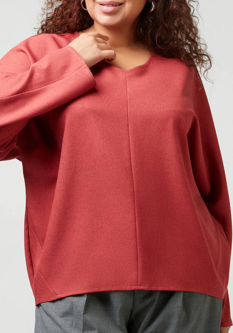 Блуза с V-образным вырезом и длинным рукавом шир.  750, рис. 10