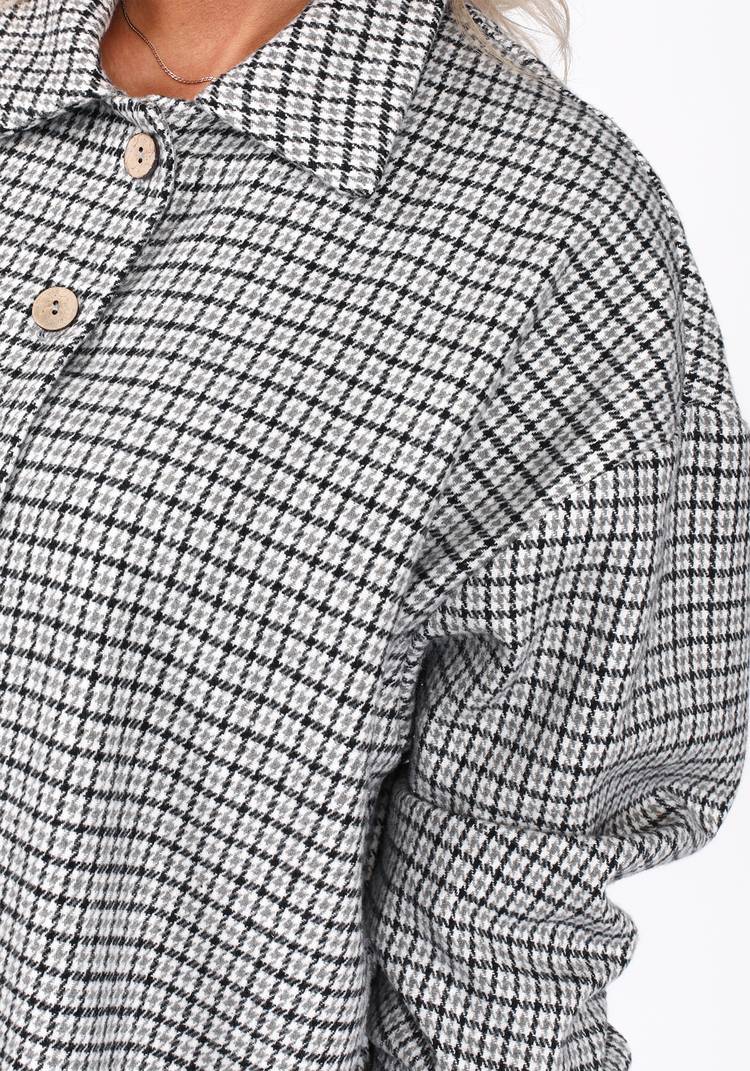 Блуза в клетку с накладным карманом шир.  750, рис. 8