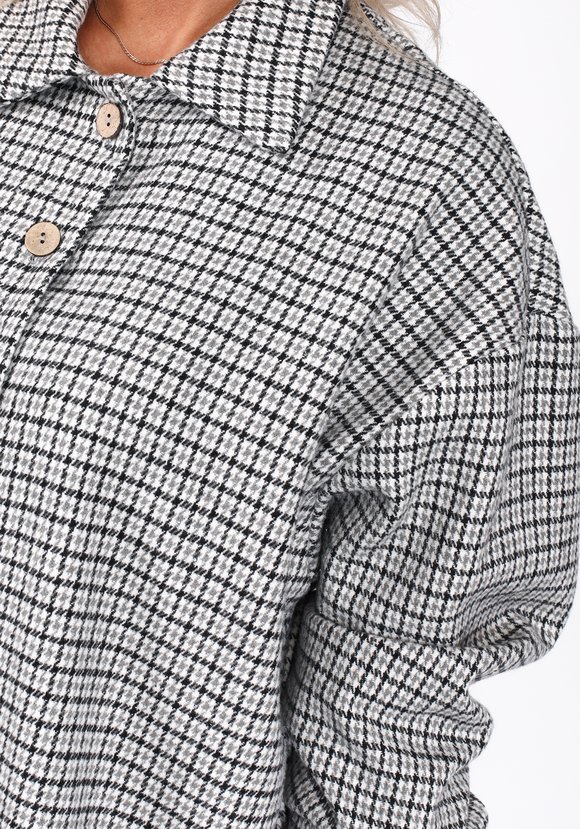 Блуза в клетку с накладным карманом шир.  580, рис. 8