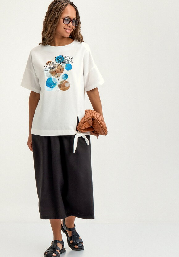 Блуза с принтом изо льна шир.  580, рис. 10