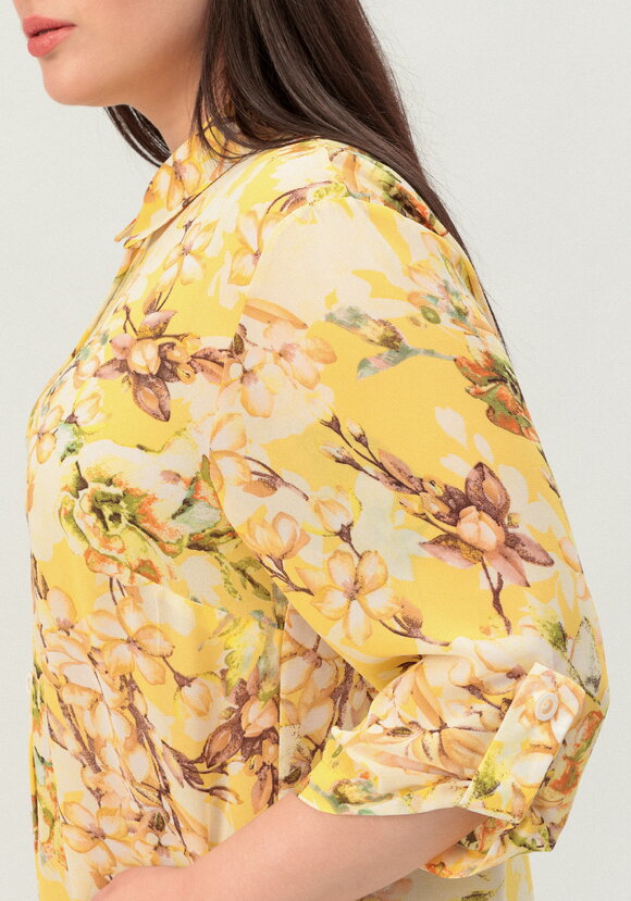 Рубашка удлинённая с цветочным принтом шир.  580, рис. 22