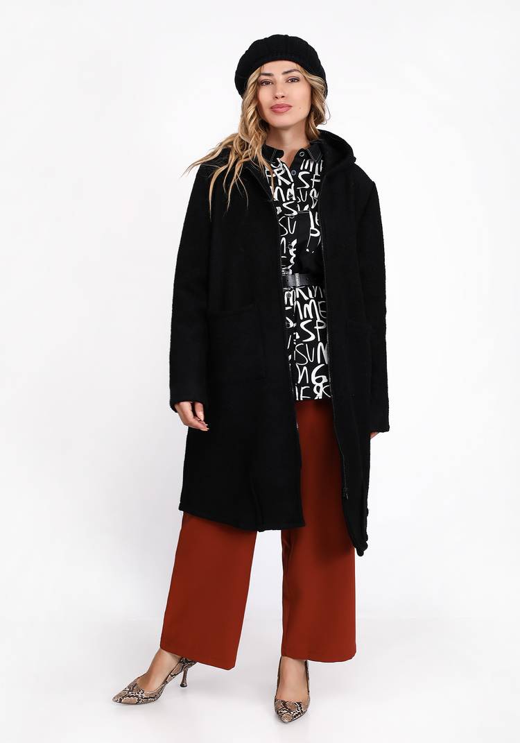 Пальто расклешенного кроя с капюшоном шир.  750, рис. 11