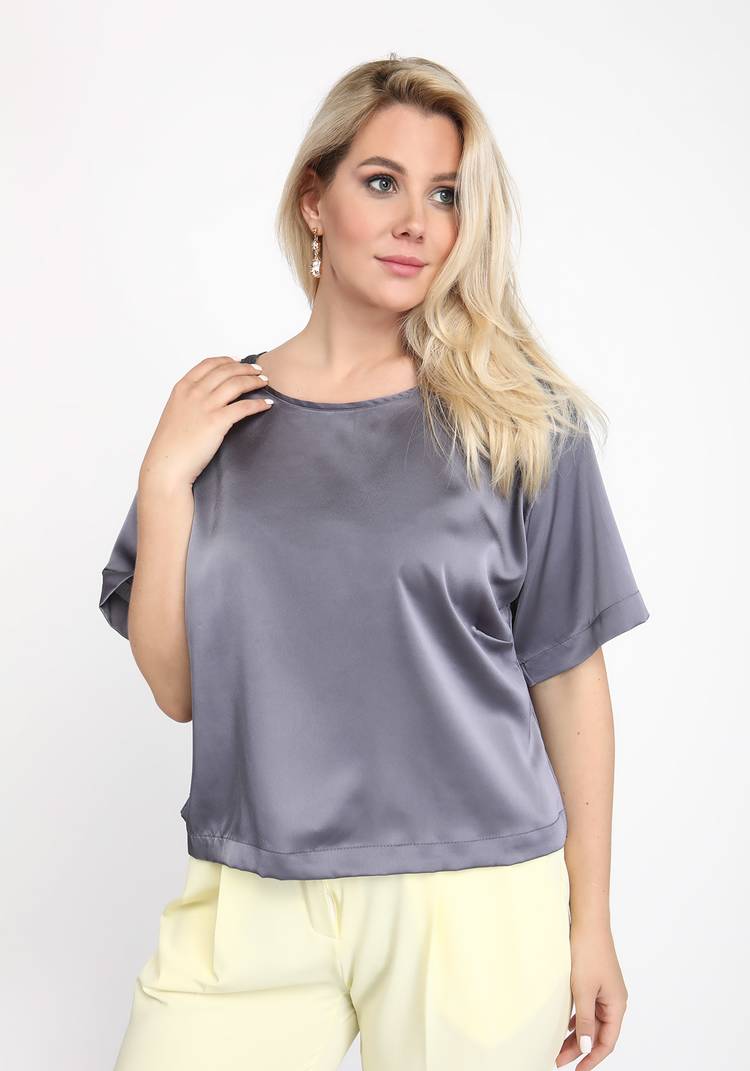 Блуза комфортного свободного кроя шир.  750, рис. 10