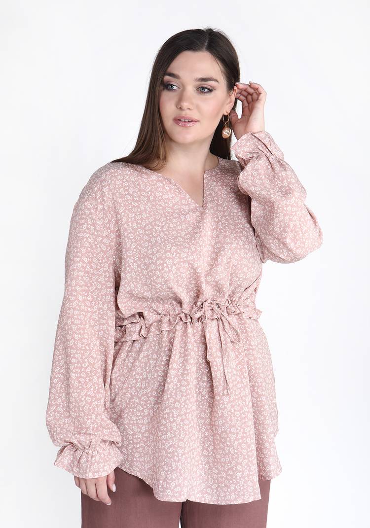 Блуза с кулиской на талии шир.  750, рис. 9