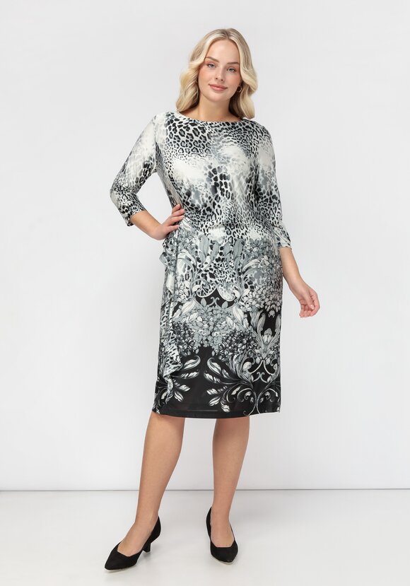 Платье Весенние цветы шир.  580, рис. 1