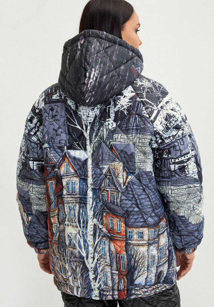 Куртка с принтом Городской пейзаж шир.  750, рис. 3