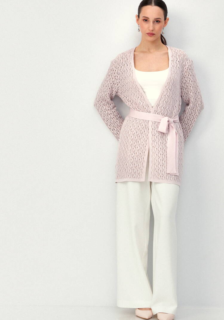 Кардиган ажурной вязки шир.  750, рис. 32