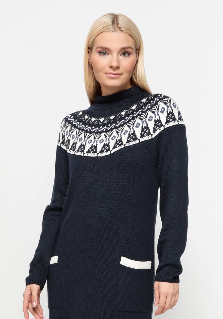 Платье вязаное со скандинавским рисунком шир.  750, рис. 17