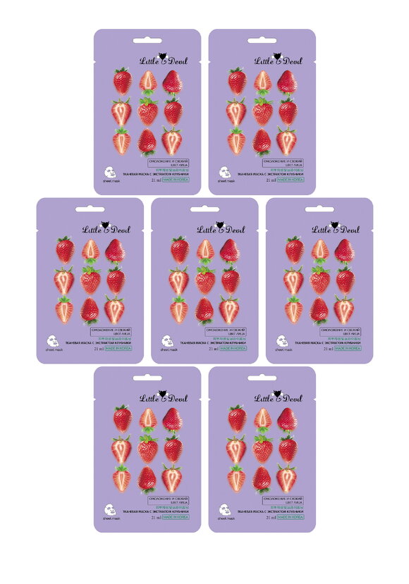 Тонизирующая маска с экстрактом клубники 7шт. шир.  580, рис. 1
