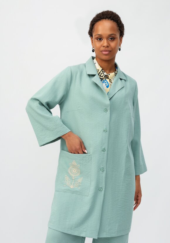 Кардиган с принтом на пуговицах шир.  580, рис. 1