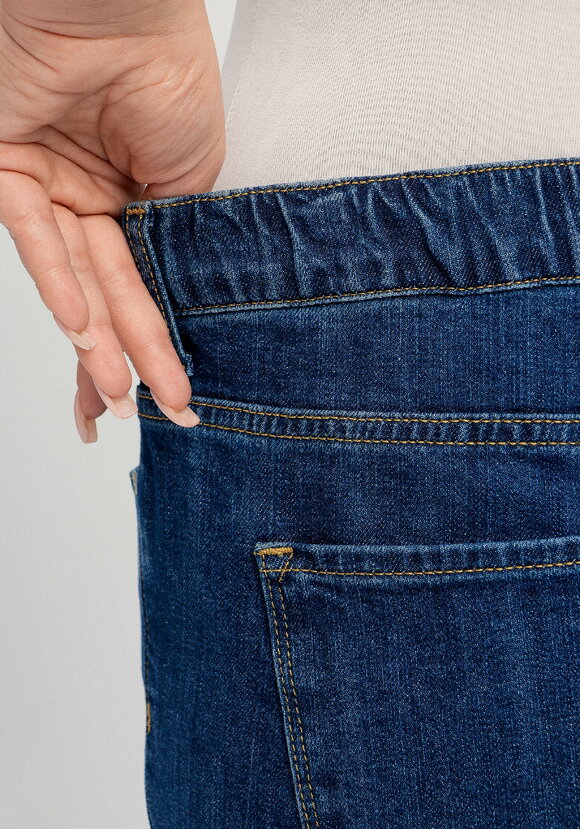 Джинсы прямые с принтом на кармане шир.  580, рис. 7