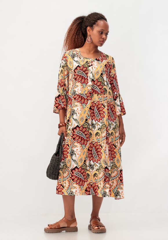 Платье свободного силуэта с рюшей по рукавам шир.  580, рис. 15