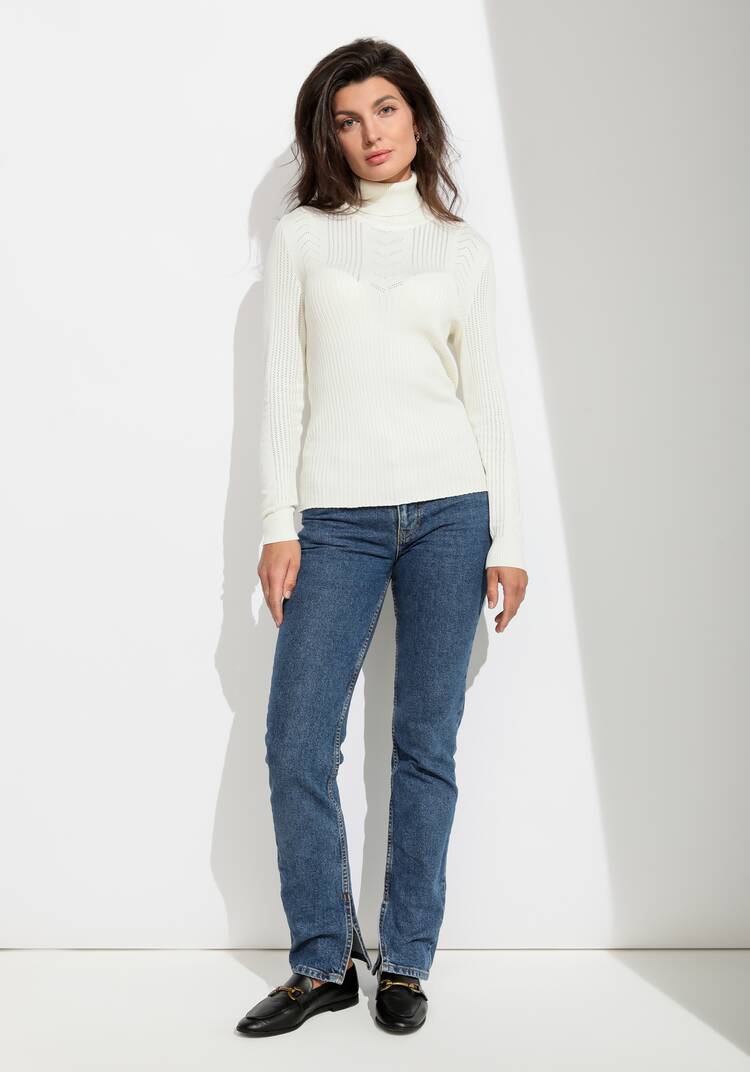 Водолазка из вискозы с ажурным узором шир.  750, рис. 15