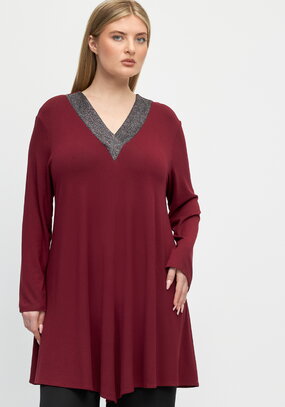 Туника свободного силуэта с втачным рукавом