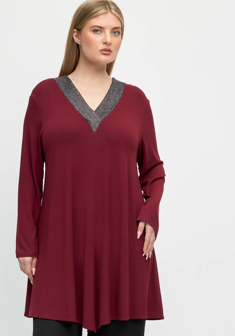 Туника свободного силуэта с втачным рукавом шир.  750, рис. 7