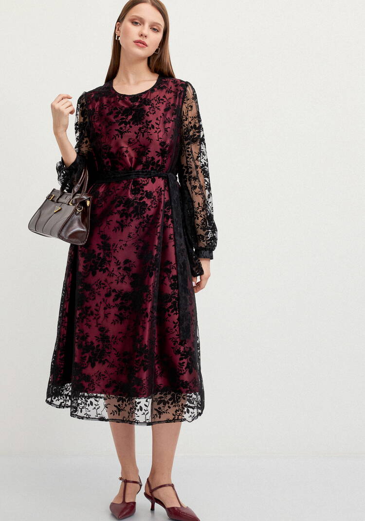 Платье из бархата свободного кроя шир.  750, рис. 17