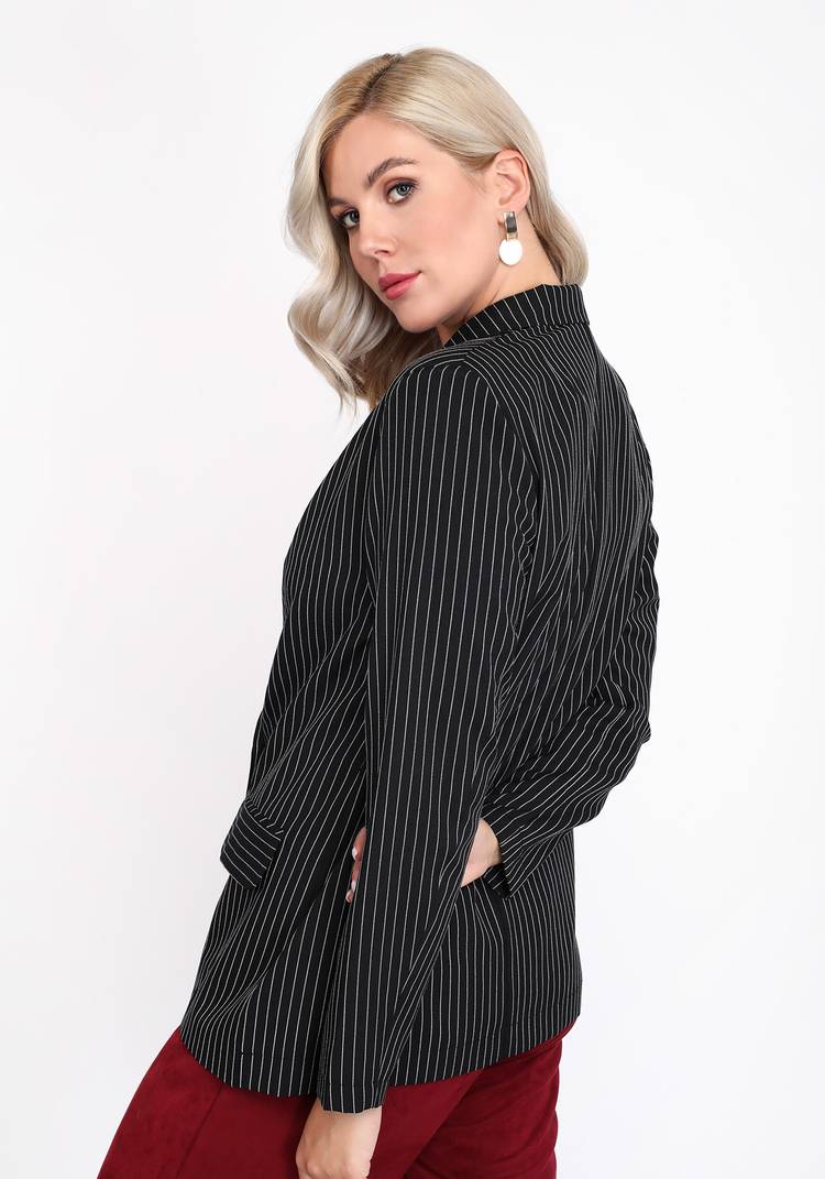 Жакет двубортный в полоску шир.  750, рис. 14