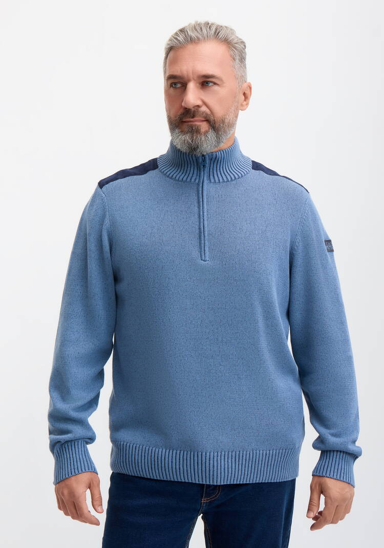 Свитер с воротником на молнии Тимур шир.  750, рис. 10