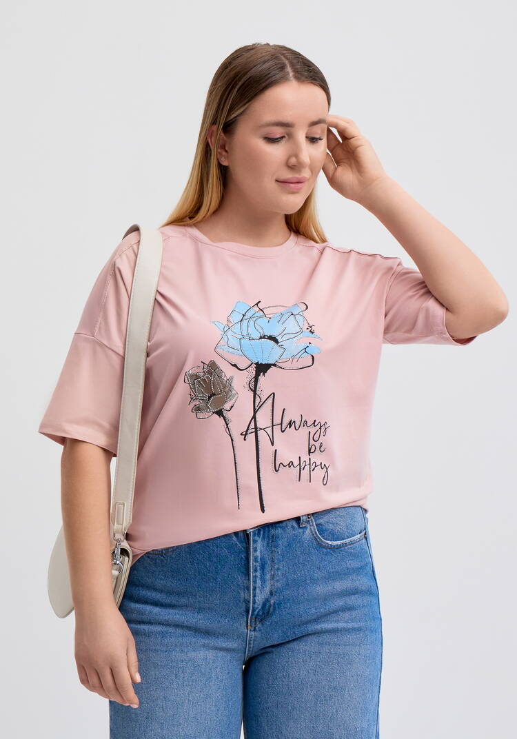 Футболка с флоральным принтом шир.  750, рис. 16