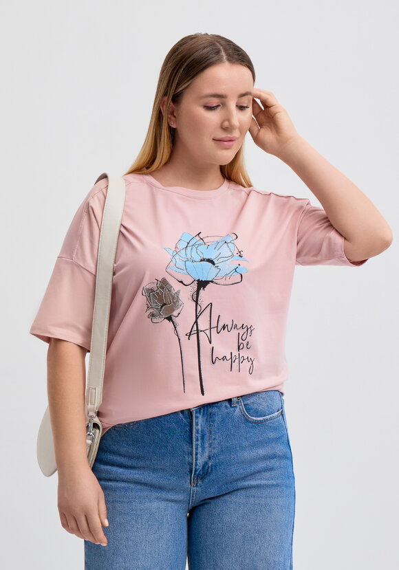 Футболка с флоральным принтом шир.  580, рис. 16