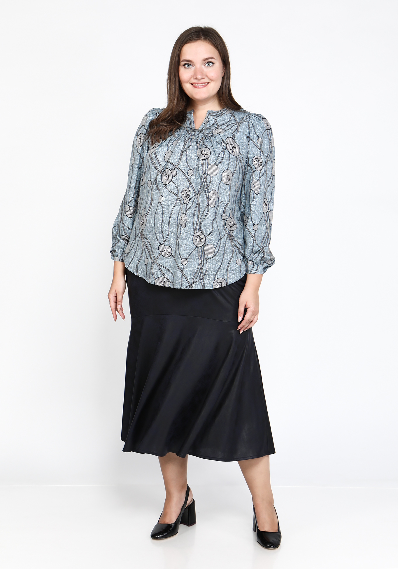 Блуза "Столичная модница" GalaGrosso, размер 48, цвет темно-пудровый - фото 7