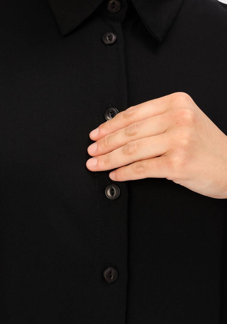 Платье-рубашка из штапеля комбинированное шир.  750, рис. 6