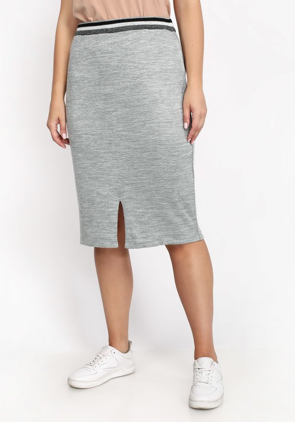 Юбка на резинке с разрезом спереди шир.  580, рис. 1