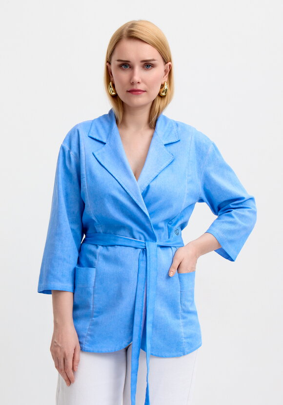 Жакет удлиненный прямого кроя шир.  580, рис. 7