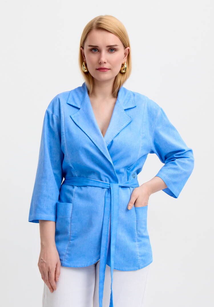 Жакет удлиненный прямого кроя шир.  750, рис. 7