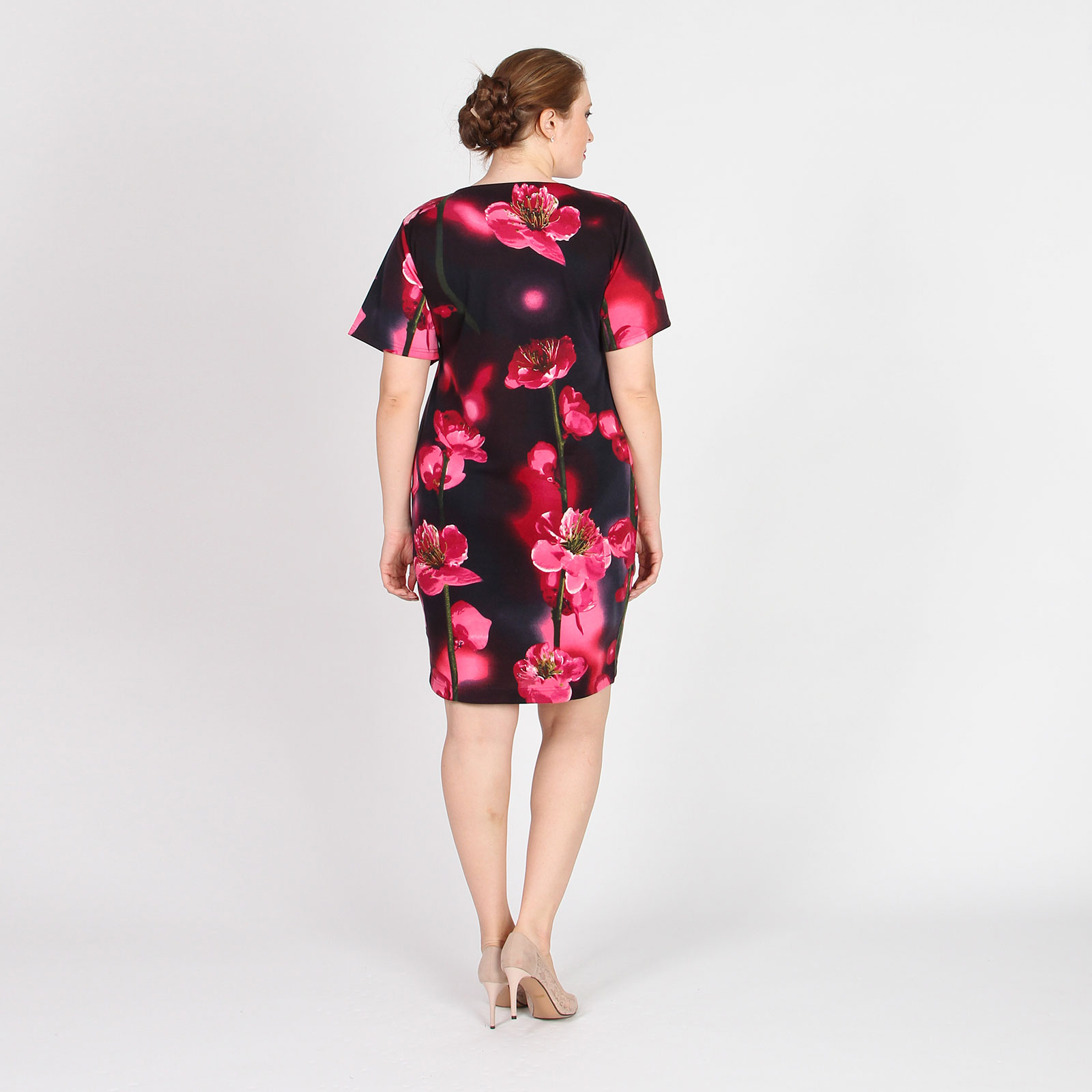 Платье-миди с ярким принтом Петербургский Швейный Дом, цвет розовый, размер 52 - фото 10