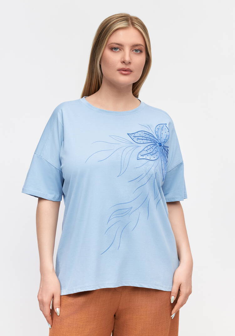 Футболка Нежный цветок шир.  750, рис. 9