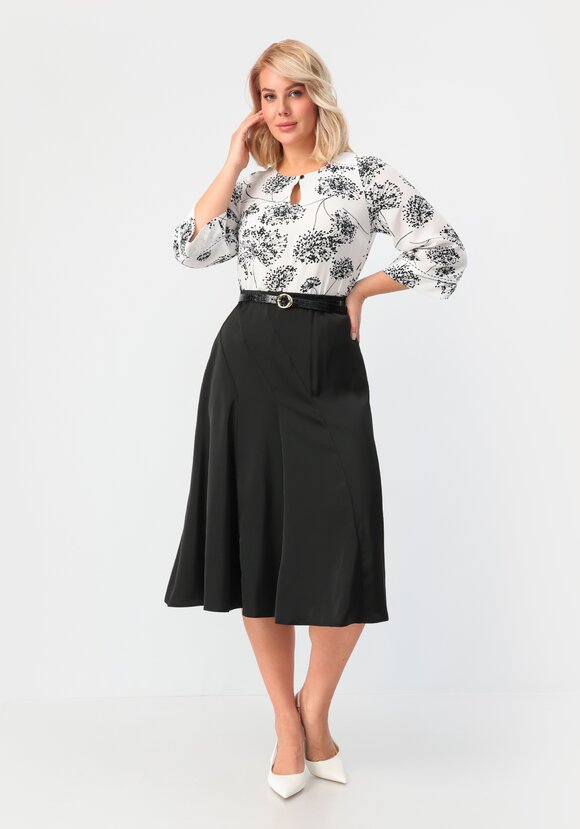 Блуза свободного кроя с рукавами 7/8 шир.  580, рис. 16