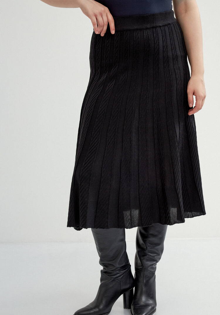 Юбка миди А-силуэта с переплетениями шир.  750, рис. 20