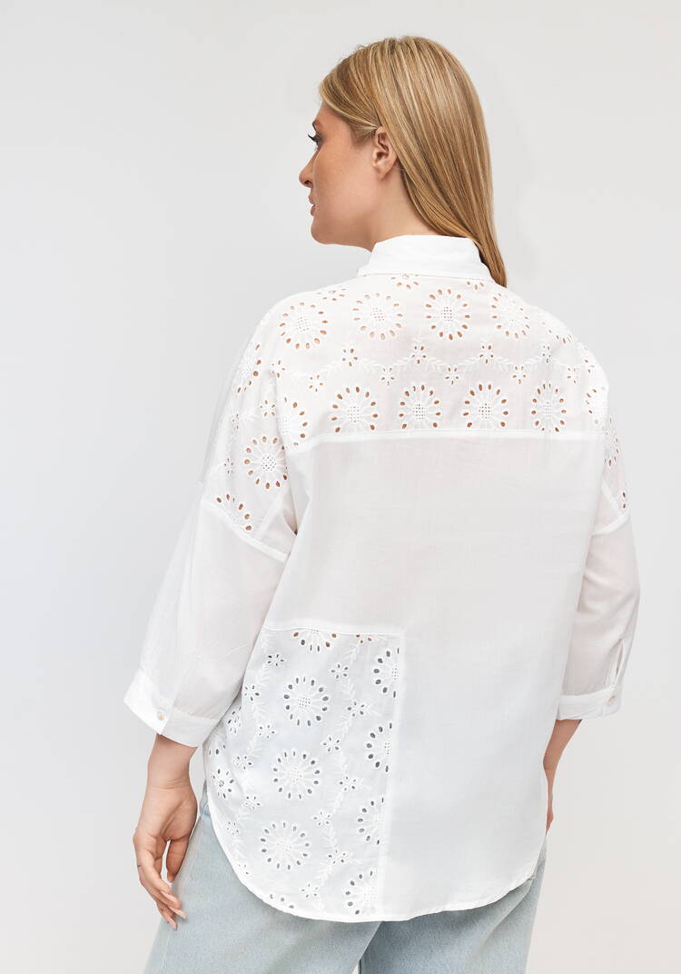 Блуза с вышивкой Ришелье шир.  750, рис. 3