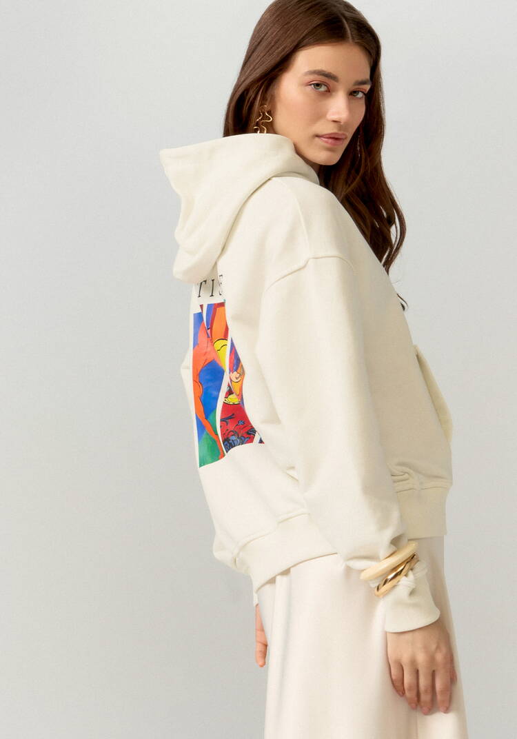 Худи свободного кроя с принтом на спине шир.  750, рис. 11