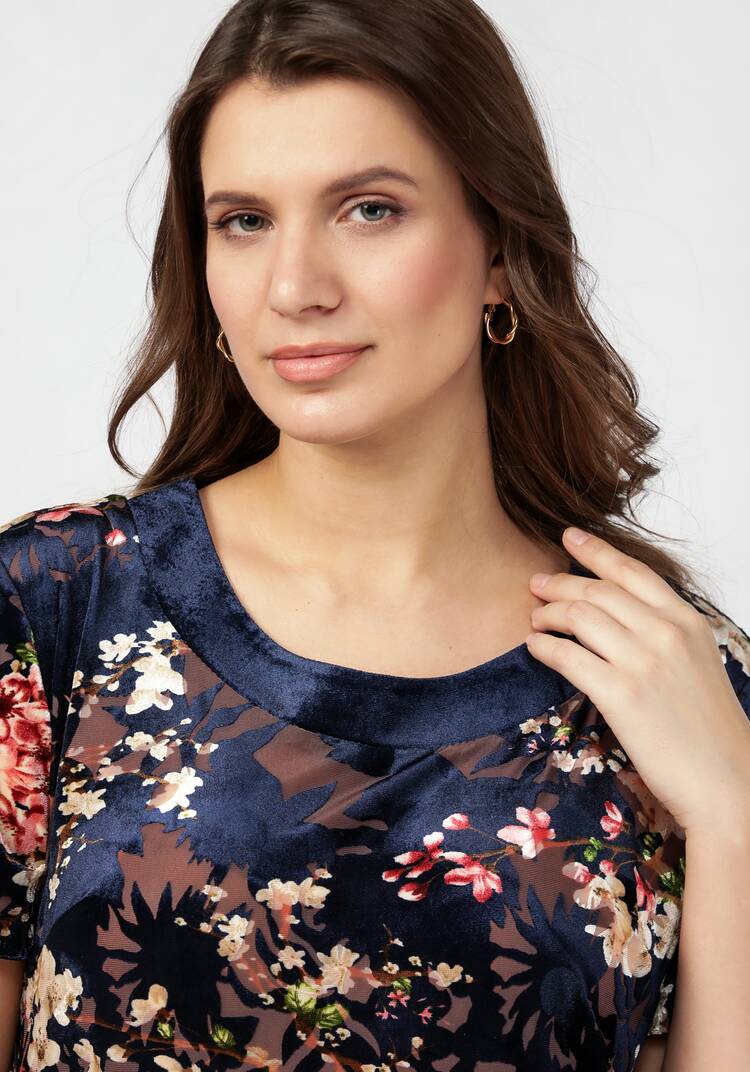 Туника с круглым вырезом и цветочным принтом шир.  750, рис. 12