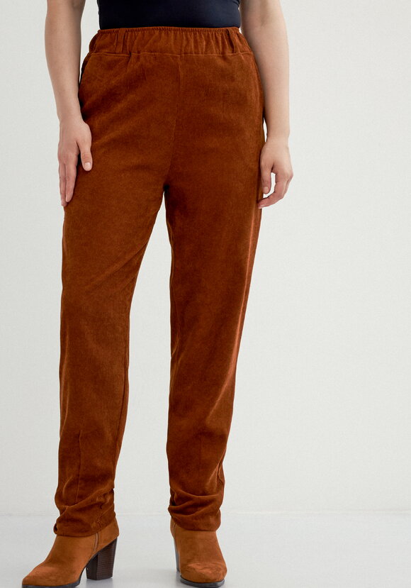 Брюки из микровельвета с комфортным поясом шир.  580, рис. 48