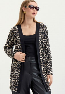 Кардиган с анималистичным пpинтом